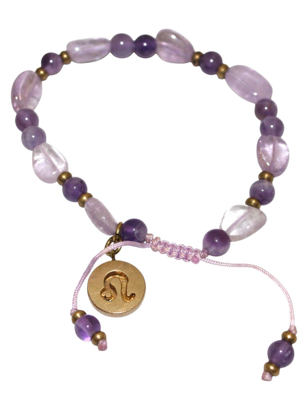 Amethyst Leo Horoscope Luck Bracelet